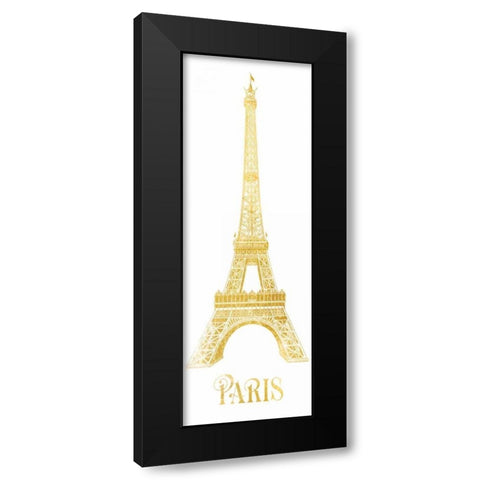 Gold Foil Paris Black Modern Wood Framed Art Print with Double Matting by Brown,Victoria