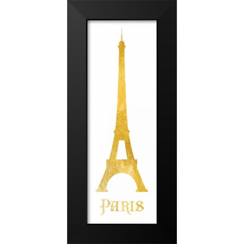 Gold Paris Silhouettes Black Modern Wood Framed Art Print by Brown,Victoria