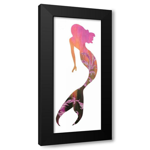 Mermaid Black Modern Wood Framed Art Print by Brown,Victoria
