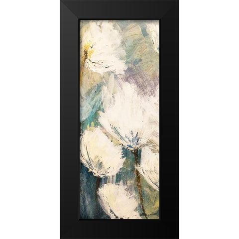 Floral Detonation 1 Black Modern Wood Framed Art Print by Brown,Victoria