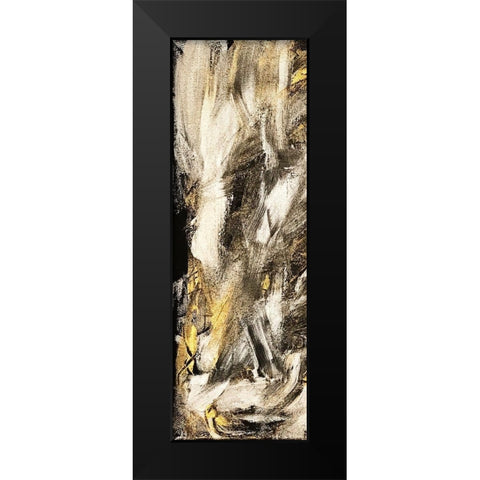 Black Gold Silver 1 Black Modern Wood Framed Art Print by Brown, Victoria