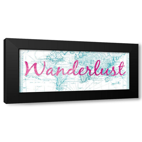 Wanderlust World Black Modern Wood Framed Art Print by Brown, Victoria