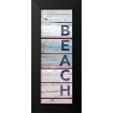 Beach Wood Black Modern Wood Framed Art Print by Brown, Victoria