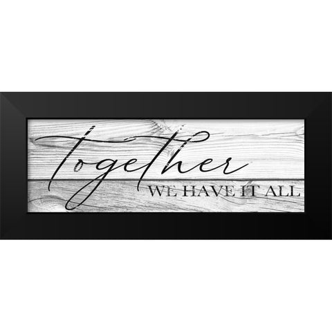 Together Black Modern Wood Framed Art Print by Brown, Victoria