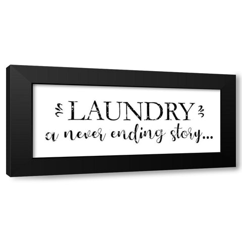 Laundry Words 5 Black Modern Wood Framed Art Print with Double Matting by Brown, Victoria