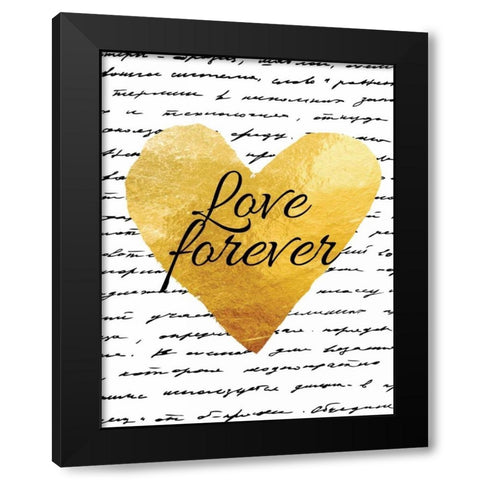 Love Letter Black Modern Wood Framed Art Print with Double Matting by Brown,Victoria
