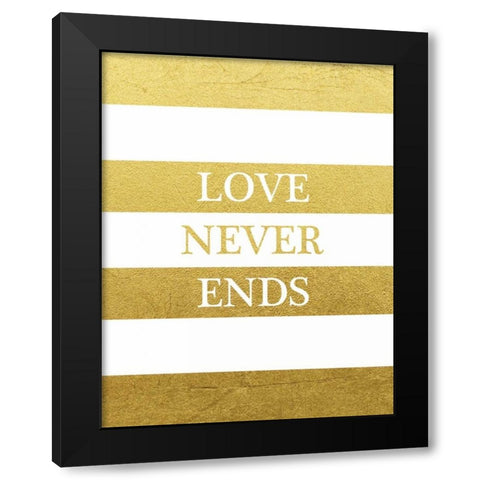 Love Never Ends Black Modern Wood Framed Art Print with Double Matting by Brown, Victoria
