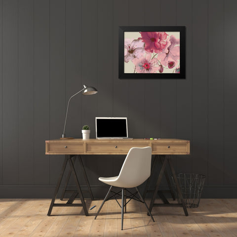 Flowering Pink Hues 2 Black Modern Wood Framed Art Print by Brown,Victoria