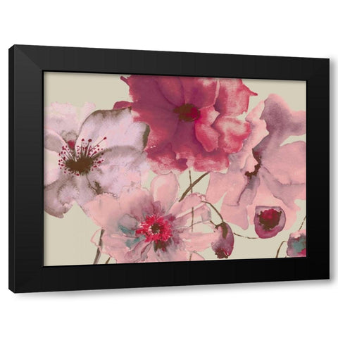 Flowering Pink Hues 2 Black Modern Wood Framed Art Print with Double Matting by Brown,Victoria