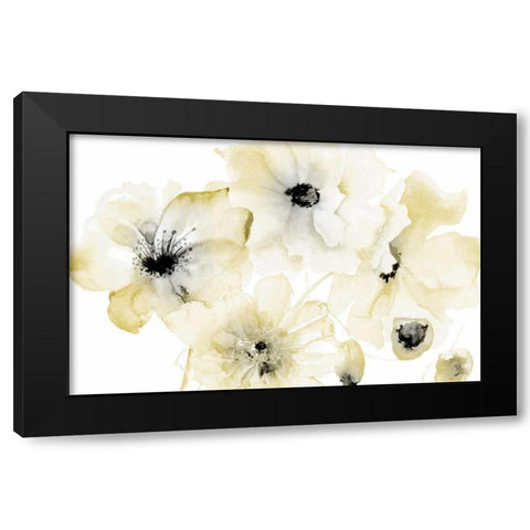 Gray Yellow Flora 4 Black Modern Wood Framed Art Print by Brown, Victoria