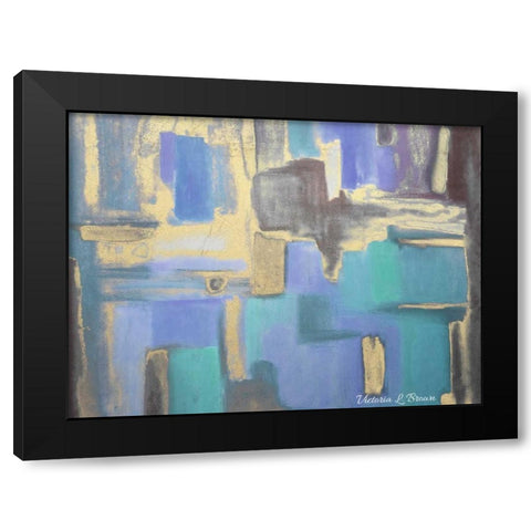 Golden Lilac Black Modern Wood Framed Art Print with Double Matting by Brown, Victoria