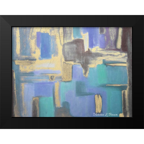 Golden Lilac Black Modern Wood Framed Art Print by Brown, Victoria