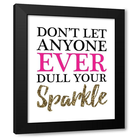 Sparkle Hotpink Black Modern Wood Framed Art Print by Brown, Victoria