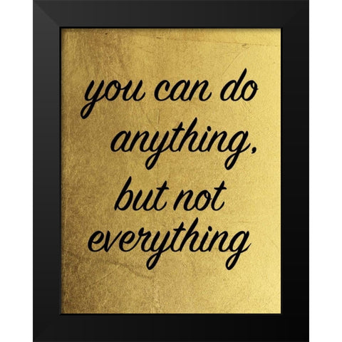 Golden Everything Black Modern Wood Framed Art Print by Brown, Victoria