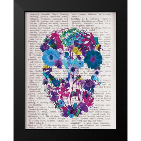 Skull 1 Black Modern Wood Framed Art Print by Brown, Victoria