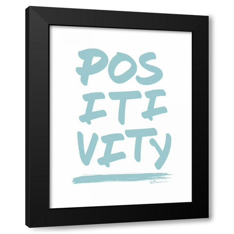 Positivity Black Modern Wood Framed Art Print with Double Matting by Brown, Victoria