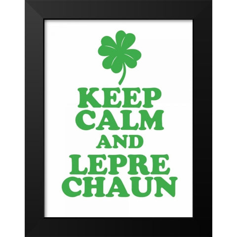 Leprechaun Calm Black Modern Wood Framed Art Print by Brown,Victoria
