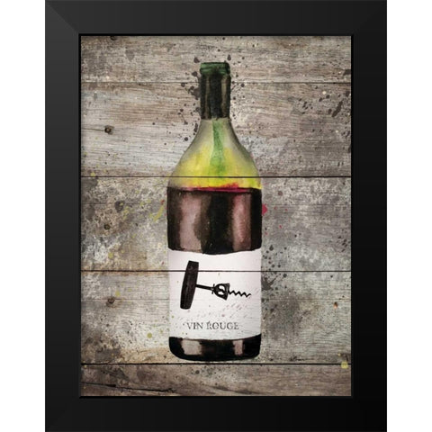 Red Wine Black Modern Wood Framed Art Print by Brown,Victoria