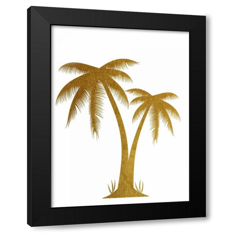 Golden Palm Black Modern Wood Framed Art Print by Brown,Victoria
