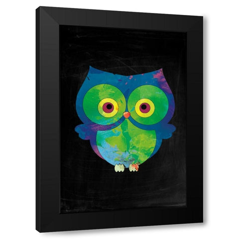 Owl Black Modern Wood Framed Art Print with Double Matting by Brown,Victoria