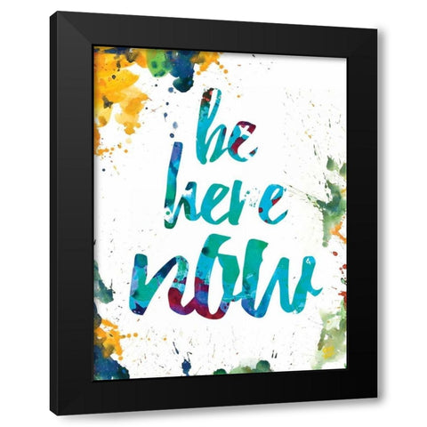 Be Here Now Black Modern Wood Framed Art Print with Double Matting by Brown, Victoria