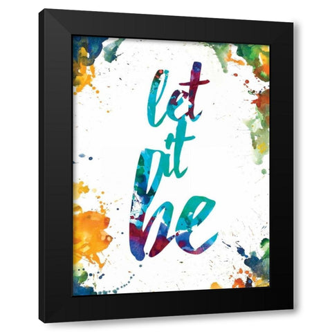 Let It Be Black Modern Wood Framed Art Print with Double Matting by Brown, Victoria