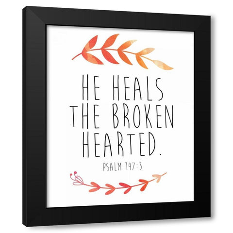 Heal Black Modern Wood Framed Art Print by Brown,Victoria