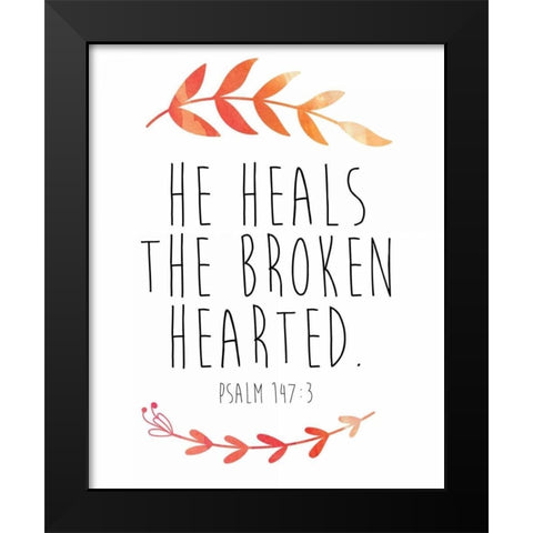 Heal Black Modern Wood Framed Art Print by Brown,Victoria