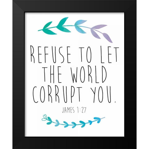 Refuse Black Modern Wood Framed Art Print by Brown,Victoria