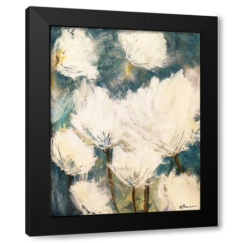 Floral Painting 2 Black Modern Wood Framed Art Print by Brown,Victoria