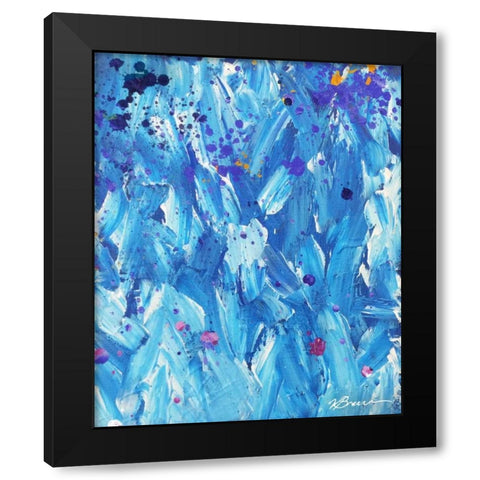 Blue Cobalt 3 Black Modern Wood Framed Art Print with Double Matting by Brown,Victoria