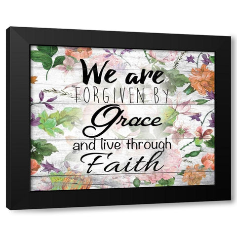 Grace Black Modern Wood Framed Art Print by Brown,Victoria