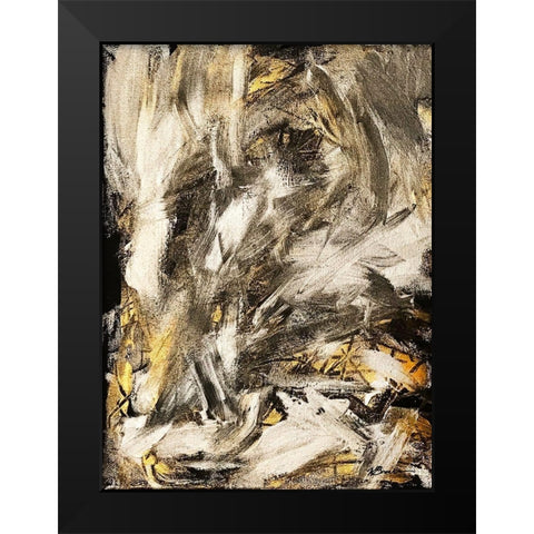 Gold Black Silver Black Modern Wood Framed Art Print by Brown, Victoria