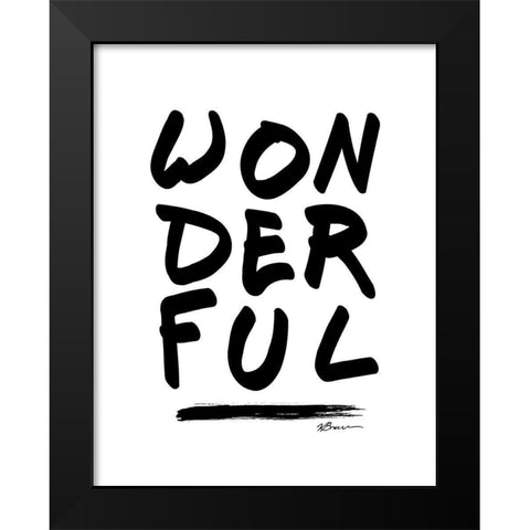 Wonderful Black Modern Wood Framed Art Print by Brown, Victoria