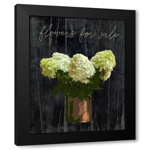 Flowers Black Modern Wood Framed Art Print with Double Matting by Brown, Victoria
