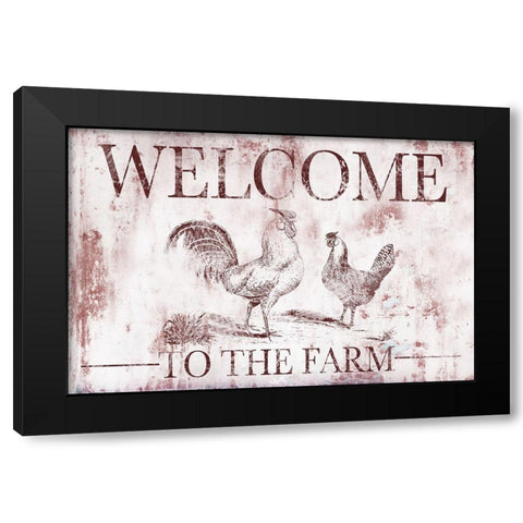 Welcome Farm Black Modern Wood Framed Art Print with Double Matting by Brown, Victoria