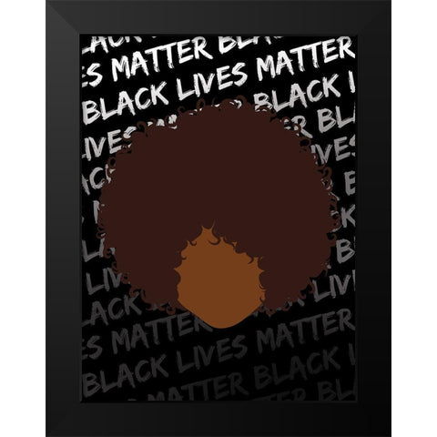 BLM 7 Black Modern Wood Framed Art Print by Brown, Victoria