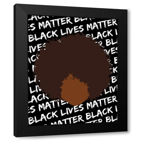 BLM 8 Black Modern Wood Framed Art Print by Brown, Victoria