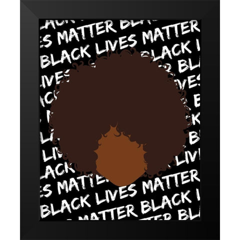 BLM 8 Black Modern Wood Framed Art Print by Brown, Victoria