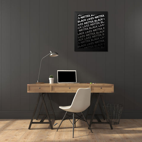 Black Lives Matter 9 Black Modern Wood Framed Art Print by Brown, Victoria