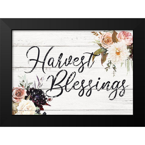 Harvest Blessings Black Modern Wood Framed Art Print by Brown, Victoria