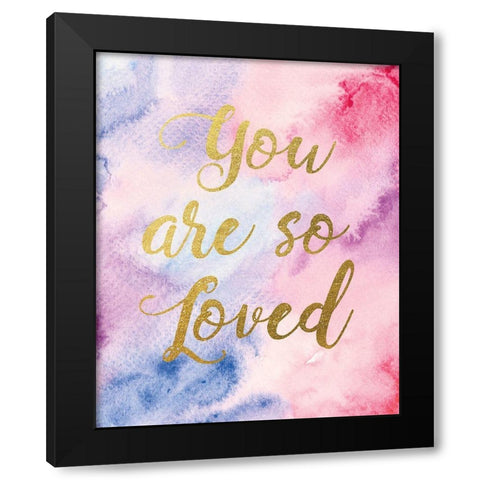 Youre Loved Black Modern Wood Framed Art Print by Brown, Victoria