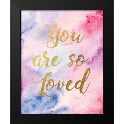 Youre Loved Black Modern Wood Framed Art Print by Brown, Victoria