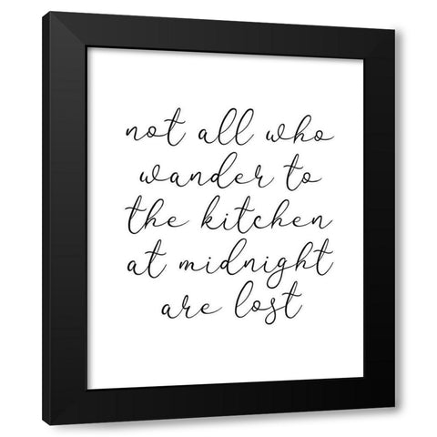 Kitchen Words 1 Black Modern Wood Framed Art Print by Brown, Victoria