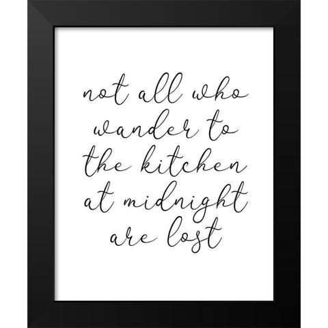 Kitchen Words 1 Black Modern Wood Framed Art Print by Brown, Victoria