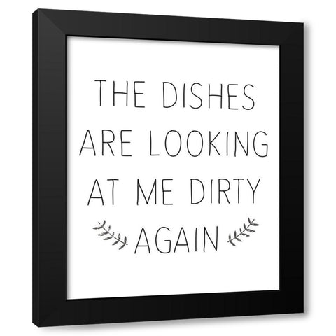 Kitchen Words 3 Black Modern Wood Framed Art Print by Brown, Victoria