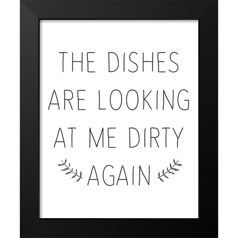 Kitchen Words 3 Black Modern Wood Framed Art Print by Brown, Victoria