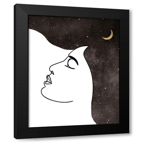 La Luna 3 Black Modern Wood Framed Art Print by Brown, Victoria