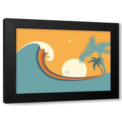 Retro Fun 4 Black Modern Wood Framed Art Print by Brown, Victoria