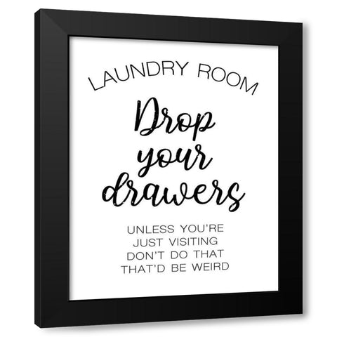 Laundry Words 4 Black Modern Wood Framed Art Print by Brown, Victoria